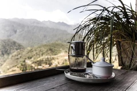 Laying of the Vietnamese coffee Stock Photos
