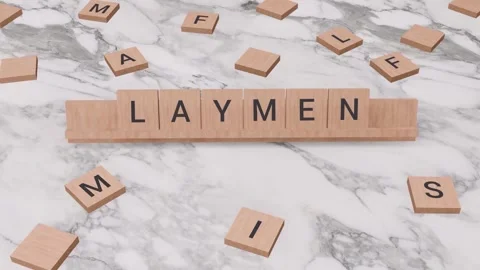 LAYMEN word written on scrabble Stock-Footage 256961059