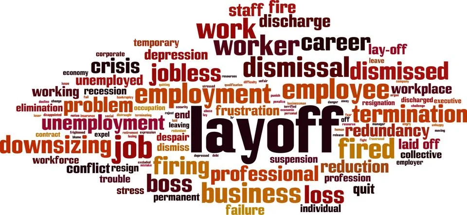 Layoff word cloud Stock Illustration