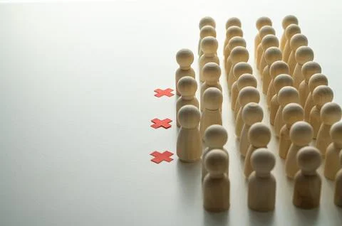 Layoffs, restructuring and corporate crises. Stock Photos