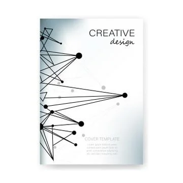 Layout of A4 format cover book template vector background creative design Stock Illustration