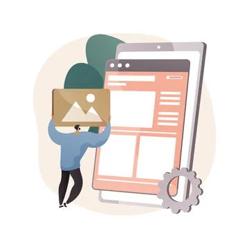 Layout abstract concept vector illustration. Stock Illustration