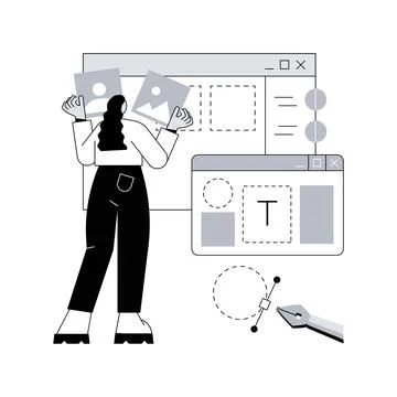 Layout abstract concept vector illustration. Stock Illustration