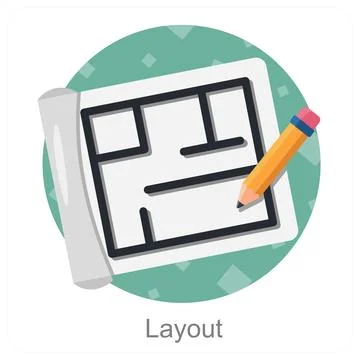 Layout and design icon concept Stock Illustration