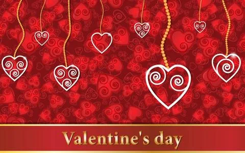 Layout background for printing Valentines day Stock Illustration