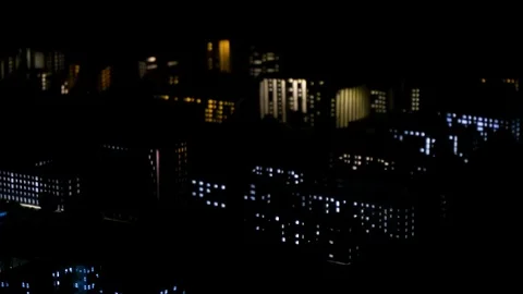 Layout of a big city in miniature Stock Footage 119495246