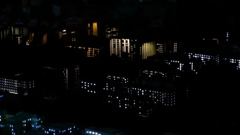 Layout of a big city in miniature Stock Footage 119495659
