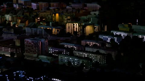 Layout of a big city in miniature Stock Footage 119495759