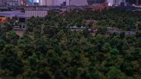 Layout of a big city in miniature 스톡 동영상 119499423