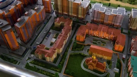 Layout of a big city in miniature 스톡 동영상 119500059