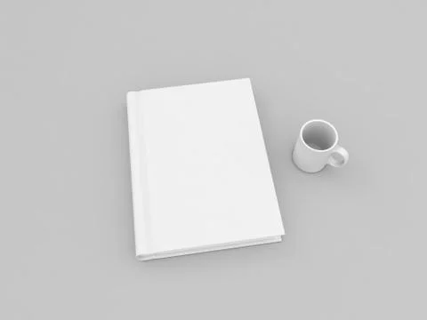 The layout of the book and circles on a gray background. Stock Illustration