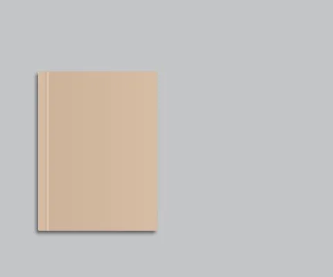 Layout of the book on a gray background, Mockup Stock Illustration