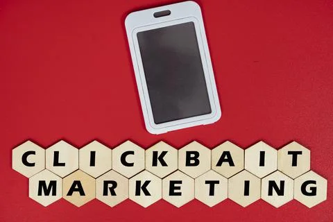 Layout of the clickbait marketing concept Stock Photos