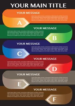 Layout design with arrows Stock Illustration