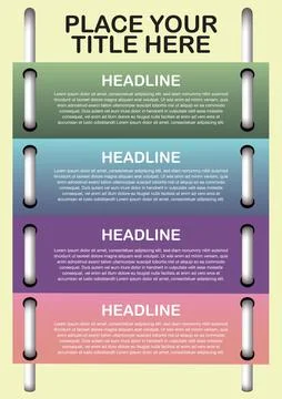 Layout design of banners with own area for text. Stock Illustration