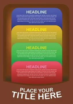 Layout design of banners with own area for text. Stock Illustration