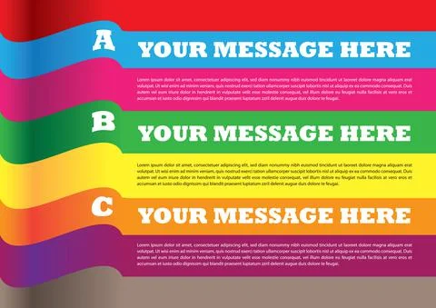 Layout design of banners with own area for text イラスト素材