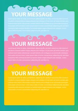 Layout design of clouds Stock Illustration