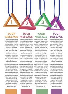 Layout design with color triangles Stock Illustration