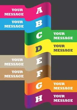 Layout design of colorful banners Stock Illustration