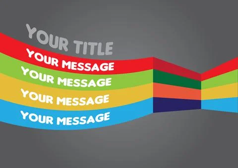 Layout design of four banners Stock Illustration