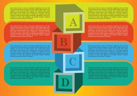 Layout design with own area for text. Stock Illustration
