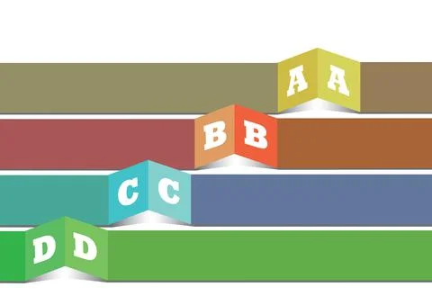 Layout design of paper banner Stock Illustration