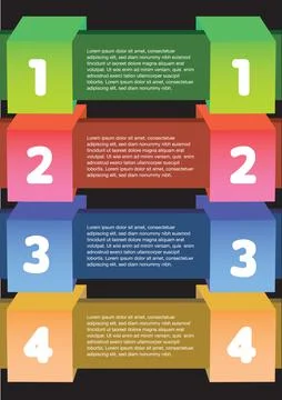 Layout design of paper banners Stock Illustration