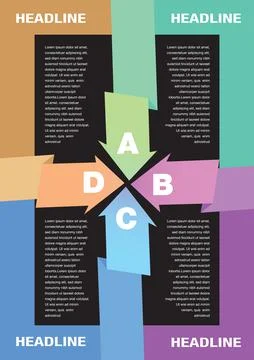 Layout design of paper banners Stock Illustration