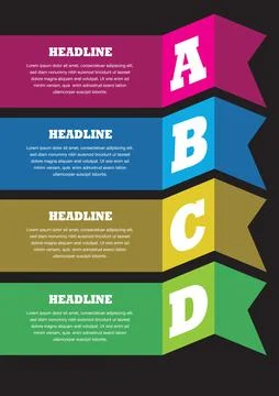 Layout design of paper banners Illustrazione stock