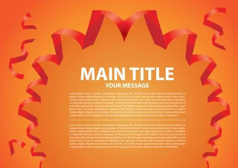 Layout design of red banners with own area for text. Stock Illustration