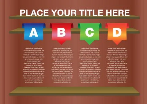 Layout Design with shelves Stock-Illustration