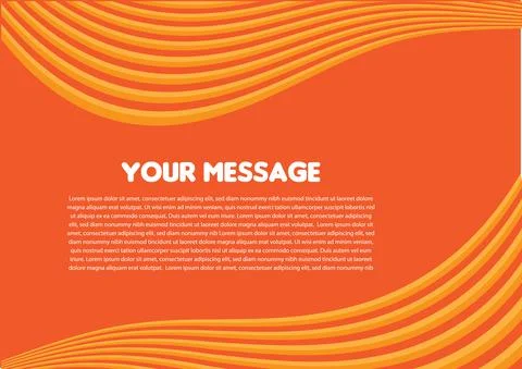 Layout design of smooth lines background in orange color 스톡 일러스트