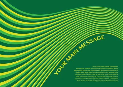 Layout design of smooth lines background in green color Stock Illustration