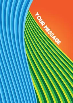 Layout design of smooth lines background in three colors Stock Illustration