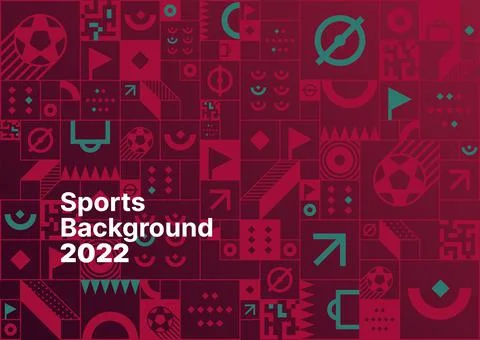 Layout design for sports event of 2022 year. Stock Illustration