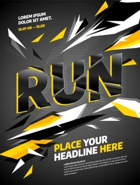 Layout design template with abstract dynamic shapes. Stock Illustration