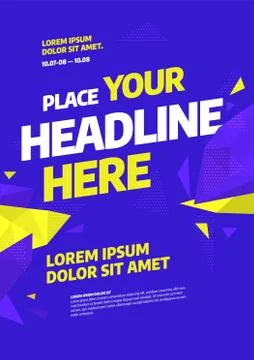 Layout design template with abstract dynamic shapes. Stock Illustration