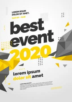 Layout design template with abstract dynamic shapes. Illustrazione stock