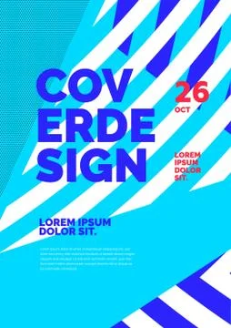 Layout design template with abstract dynamic shapes. Illustrazione stock