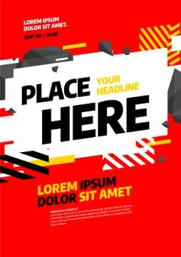 Layout design template with abstract dynamic shapes. Stock Illustration