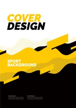 Layout design template with abstract dynamic shapes. Stock Illustration