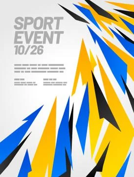 Layout design template with abstract dynamic shapes. Stock Illustration