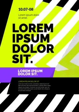 Layout design template with abstract dynamic shapes. Stock Illustration