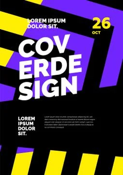 Layout design template with abstract dynamic shapes. Stock Illustration