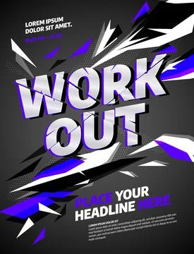 Layout design template with abstract dynamic shapes. Stock Illustration