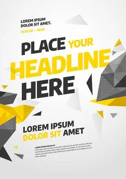 Layout design template with abstract dynamic shapes. Stock Illustration