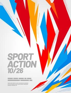 Layout design template with abstract dynamic shapes. Stock Illustration