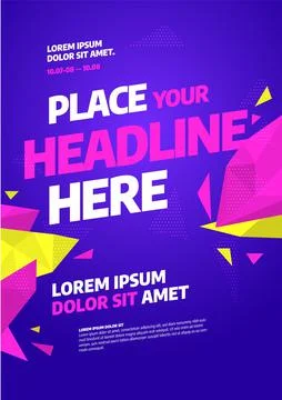 Layout design template with abstract dynamic shapes. Stock Illustration