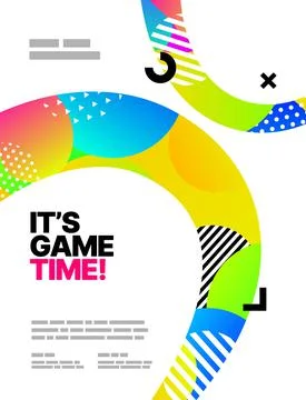 Layout design template with abstract dynamic shapes. Stock Illustration